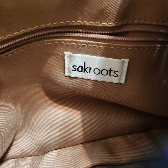 Sakroots Black and Pink Cosmetic Bag with Floral Design, Pristine - Picture 2 of 12